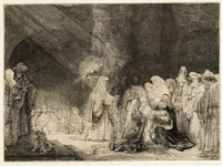 KG 03591
<br/>
Loflied Simeon (Opdracht in de tempel) ( B 49 )
<br/>
<em>Rembrandt (1606-1669)</em>